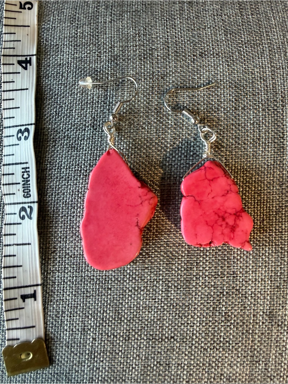 Pink Stone Drop Earrings - Women's Dangle Earrings